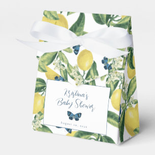 Lemons Blue Butterflies Baby Shower Fevor Box Geschenkschachtel