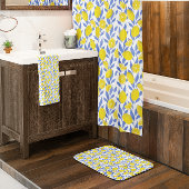 Lemons Blue Mediterranean Badematte