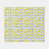 Lemons Blue Mediterranean Fleecedecke (Vorderseite (Horizontal))