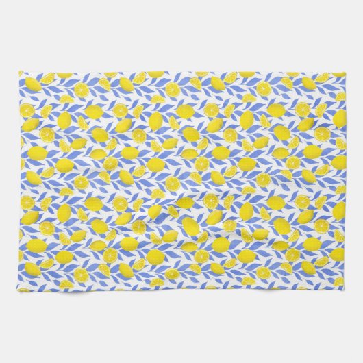 Lemons Blue Mediterranean Geschirrtuch (Horizontal)