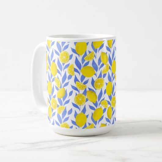 Lemons Blue Mediterranean Kaffeetasse (Vorderseite Links)