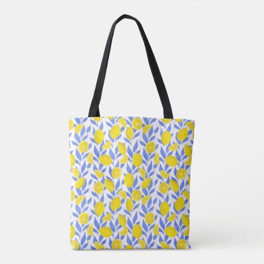 Lemons Blue Mediterranean Tasche (Rückseite)