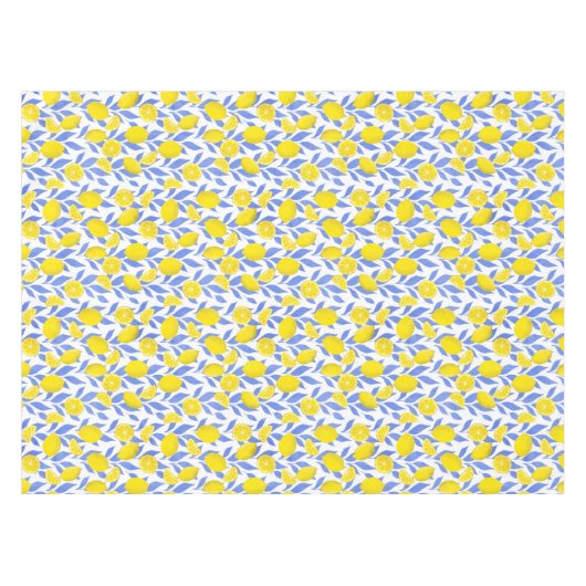 Lemons Blue Mediterranean Tischdecke (Vorderseite (Horizontal))