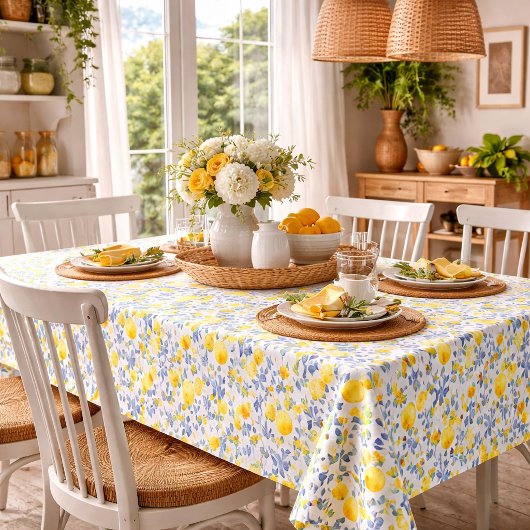 Lemons Blue Mediterranean Tischdecke