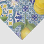 Lemons Blue n White Vintag Farmhouse Decoupage Seidenpapier (Ausschnitt)