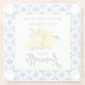 Lemons Blue Tile Limoncello Glasuntersetzer (Rückseite)