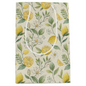 Lemons & Blume Muster Geschenktasche Mittlere Geschenktüte (Vorderseite)