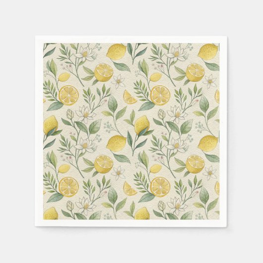 Lemons & Blume Muster Napkins Serviette (Vorderseite)