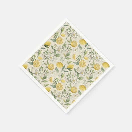 Lemons & Blume Muster Napkins Serviette (Ecke)