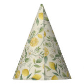 Lemons & Blume Muster Party Hat Partyhütchen (Rückseite)