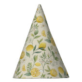 Lemons & Blume Muster Party Hat Partyhütchen (Rechts)