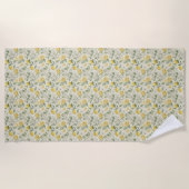 Lemons & Blume Pattern Strandtuch (Vorderseite)