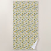 Lemons & Blume Pattern Strandtuch (Vorderseite)