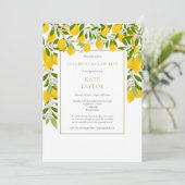 Lemons Blumenbeerdigung Einladung (Stehend Vorderseite)