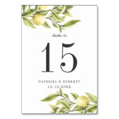 Lemons boho WEDDING Personalisierte Tischnummer (Vorderseite)