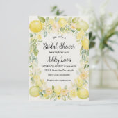 Lemons Brautdusche Einladung, Gelb Einladung (Stehend Vorderseite)