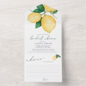 Lemons Brautparty Advice Card Abziehen All In One Einladung (Innen Boden)