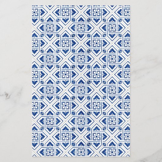 Lemons Brautparty Bingo Mediterranean Blue Flyer (Hinten)