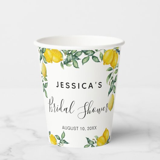 Lemons Brautparty Party Dekoration Foto Stand Pappbecher (Vorderseite)