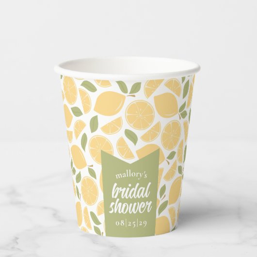 Lemons Brautparty Personalisiert Pappbecher (Vorderseite)