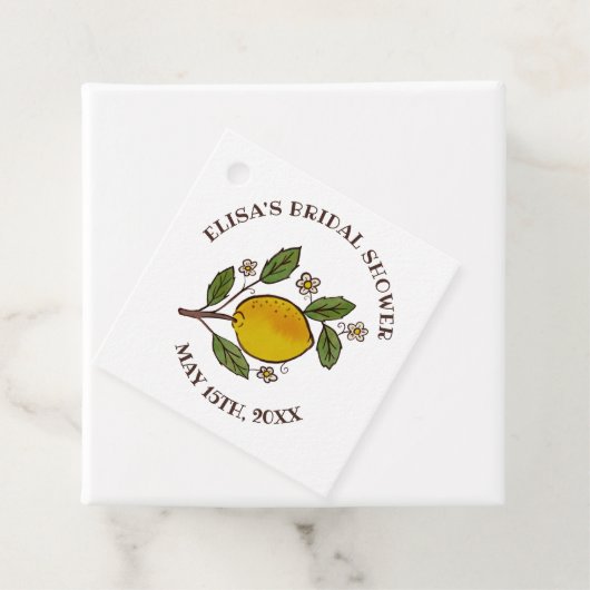 Lemons BRAUTPARTY Rustikales CUSTOM Geschenkanhänger (Beispiel)