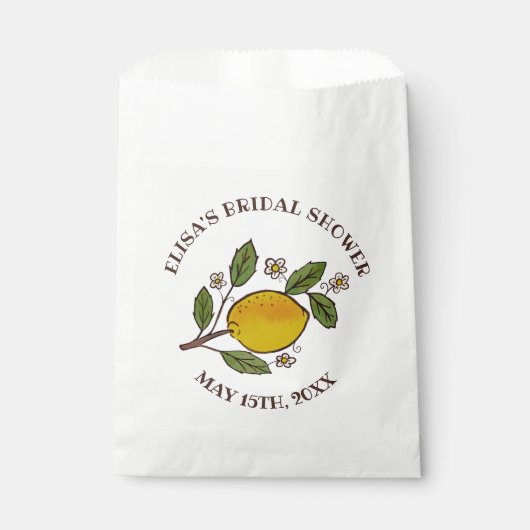Lemons BRAUTPARTY Rustikales CUSTOM Geschenktütchen (Vorderseite)