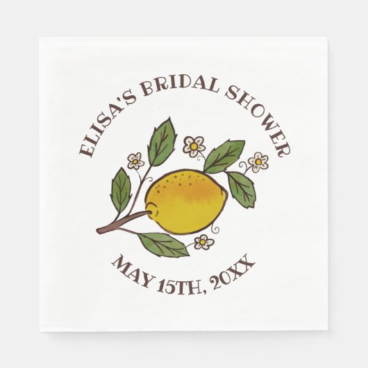 Lemons BRAUTPARTY Rustikales CUSTOM Serviette (Vorderseite)