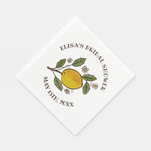 Lemons BRAUTPARTY Rustikales CUSTOM Serviette (Ecke)