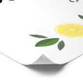 Lemons Brautparty Willkommenspender Poster (Ecke)