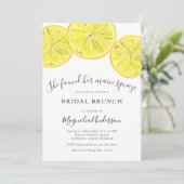 Lemons Bridal Brunch Einladung (Stehend Vorderseite)