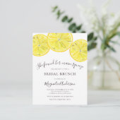Lemons Bridal Brunch Einladung Postkarte (Stehend Vorderseite)