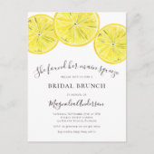 Lemons Bridal Brunch Einladung Postkarte (Vorderseite)