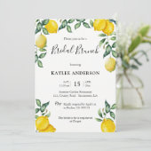 Lemons Bridal Brunch Einladungskarte Einladung (Stehend Vorderseite)
