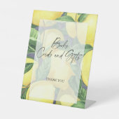 LEMONS - BÜCHERKARTEN UND GIFTS-Plakat Sockelschild (Vorderseite)