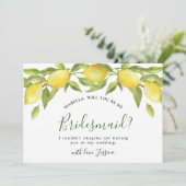 Lemons Bunch wird meine Bridesmaid Einladung sein (Stehend Vorderseite)