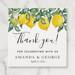 Lemons Calligraphy Geschenkanhänger