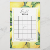 Lemons Citrus - Brautparty-Bingo-Spiel (Vorderseite)