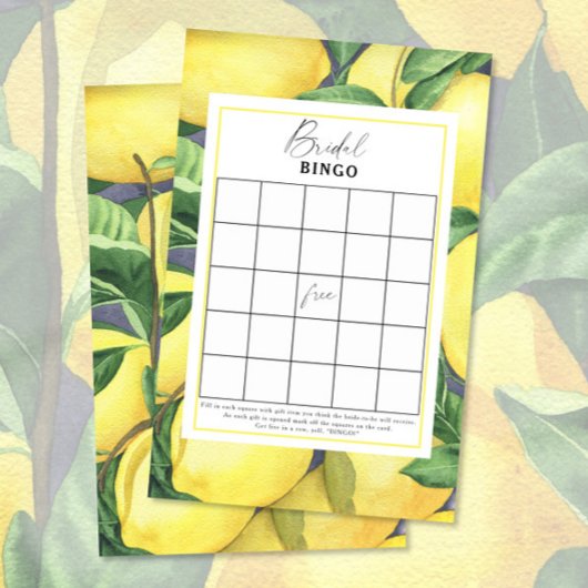 Lemons Citrus - Brautparty-Bingo-Spiel
