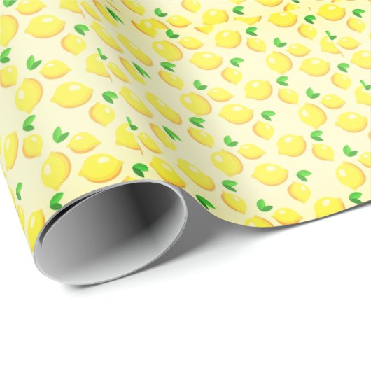 Lemons Citrus Design Geschenkpapier (Rolleneckpunkt)
