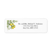 Lemons Citrus Fruit White Florals Return Address (Vorne)