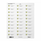 Lemons Citrus Fruit White Florals Return Address (Vorne)
