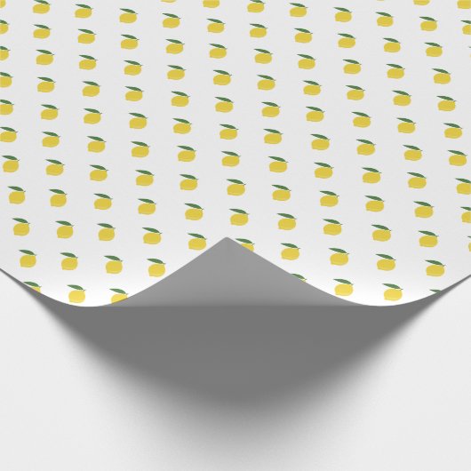 Lemons Citrus Simple Modern Geschenkpapier (Ecke)