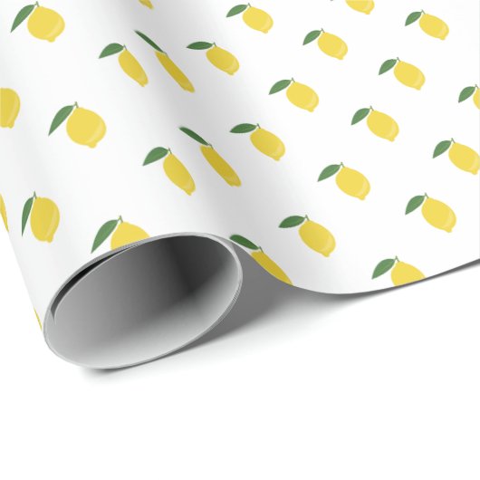Lemons Citrus Simple Modern Geschenkpapier (Rolleneckpunkt)