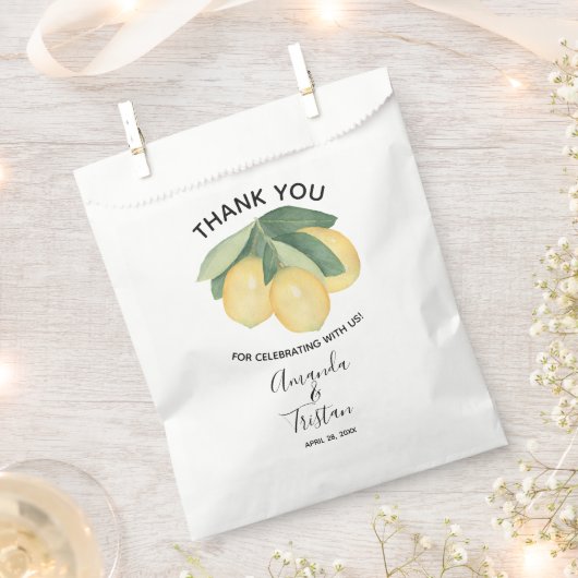 Lemons Citrus Vielen Dank für Ihr Interesse Bag Geschenktütchen (Ausgeschnitten)