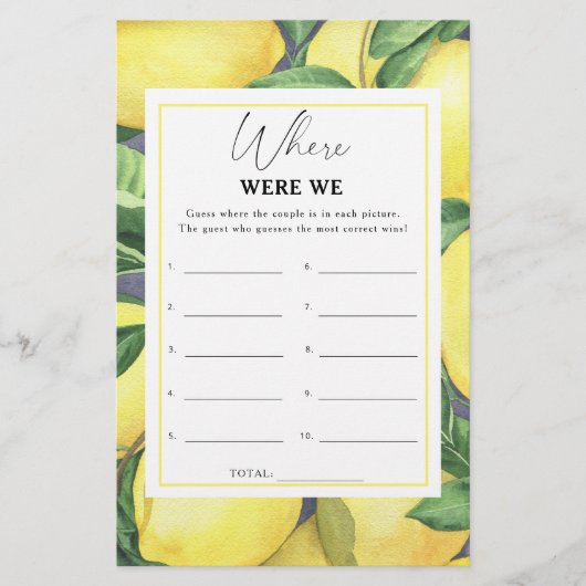 Lemons Citrus - Wo waren wir Brautparty (Vorderseite)