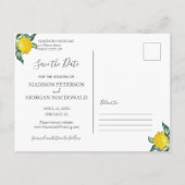 Lemons Custom Fotos Save the Date Ankündigungspostkarte (Rückseite)