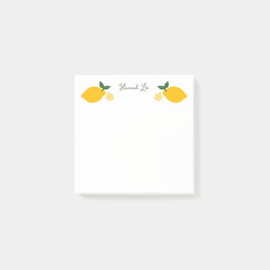 Lemons CUSTOM Name Cute Illustration  Post-it Klebezettel (Vorderseite)