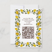 Lemons CUSTOM QR BRAUTPARTY RSVP Karte (Vorderseite)