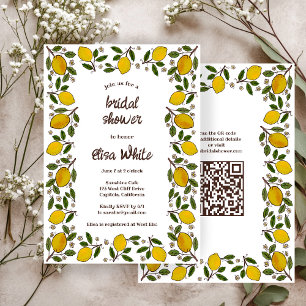 Lemons CUSTOM QR Code BRAUTPARTY Einladung