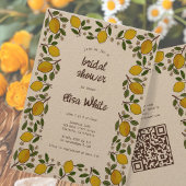 Lemons CUSTOM QR Code Kraft BRAUTPARTY Einladung